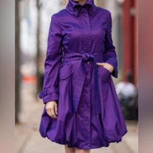 Elegant Purple Women's Casual Coat